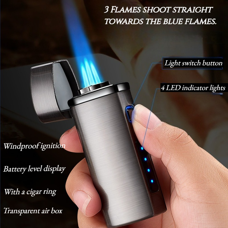 Lighter Windproof - Encendedor Integrado a Gas y Eléctrico