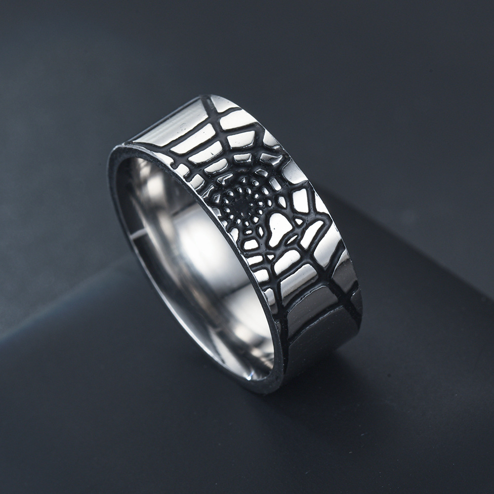 Men Accessories Wedding - Anillo de telaraña Simple de acero