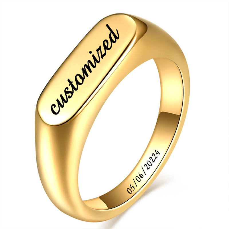 Men'S Minimalist Accessories - Anillos de sello de acero inoxidable
