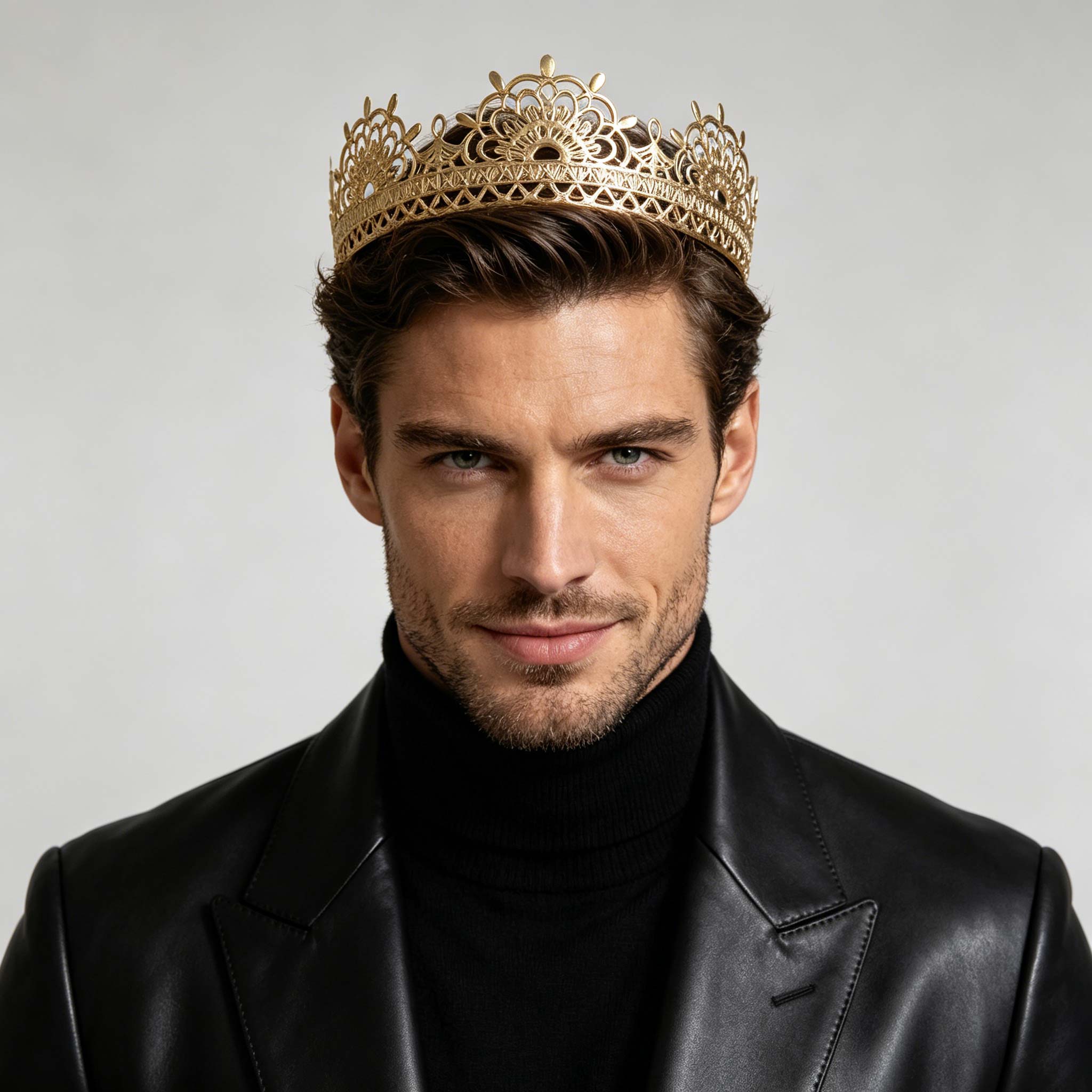 Men'S Minimalist Accessories - Corona de Rey Minimalista con Diseño