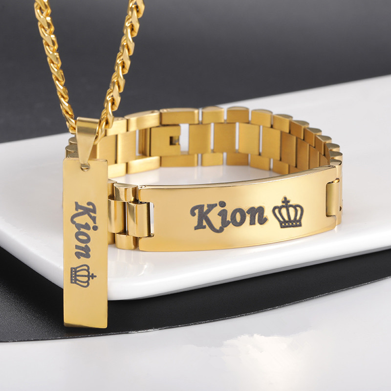 Men Accessories Kit - Collar con nombre personalizado para hombre,