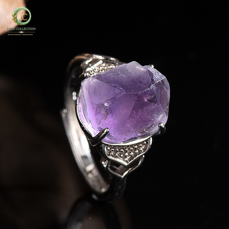 Men'S Accessories Hand Bands - Anillo de amatista natural tallado a