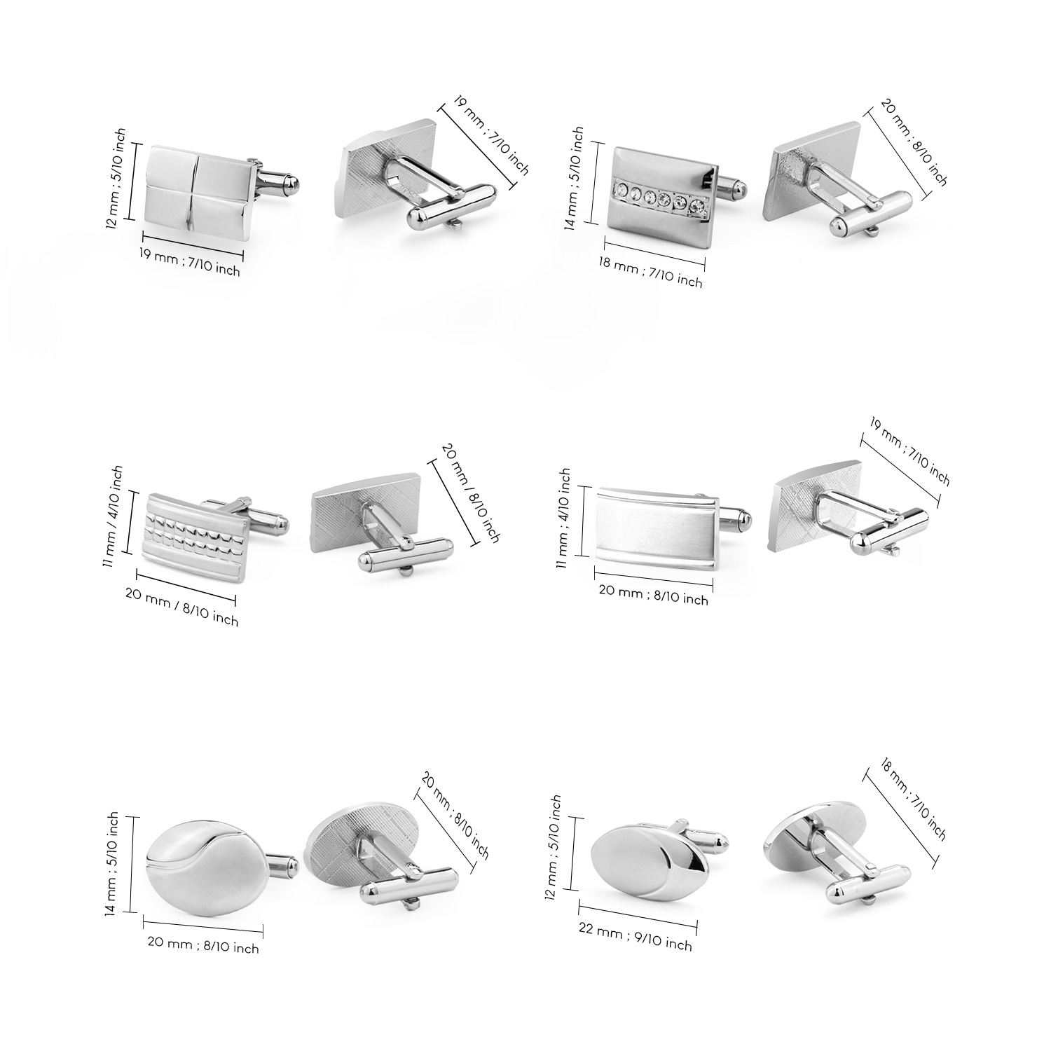 1 par de gemelos para hombre,  - Men'S Minimalist Accessories reseña y precio