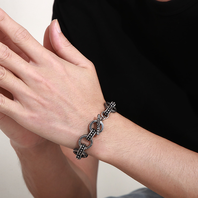 Pulsera de cadena de motorista - Men'S Accessories Hand Bands reseña y precio