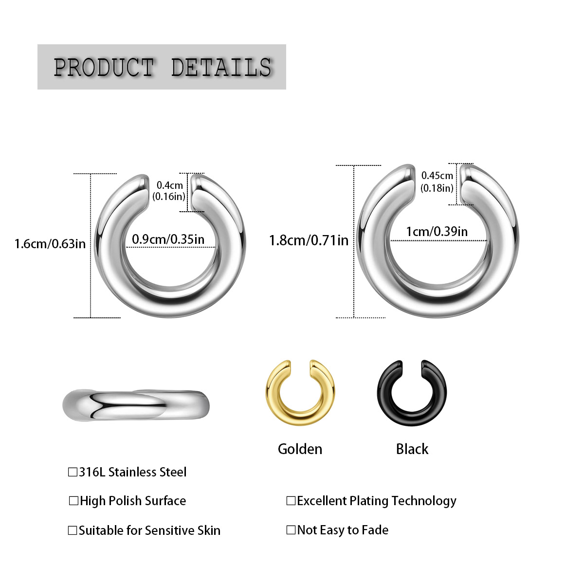Anillo de nariz sin perforació - Men Accessories Earrings reseña y precio