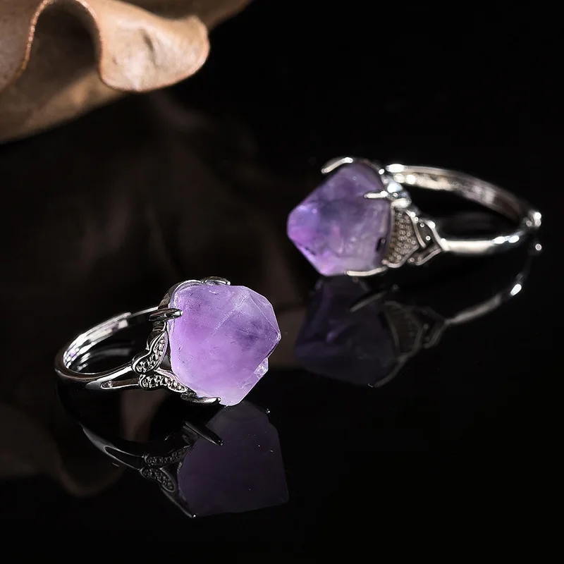 Anillo de amatista natural tal - Men'S Accessories Hand Bands reseña y precio