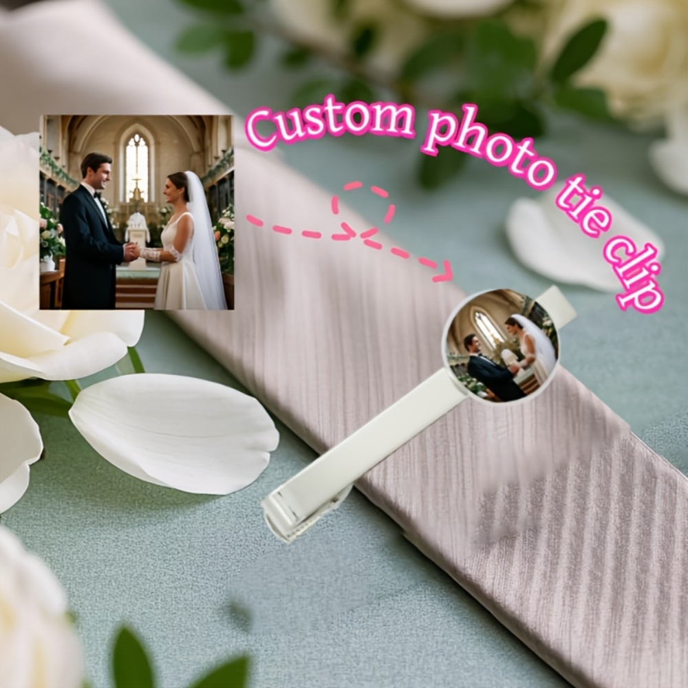 Pisacorbatas con Foto y Texto  - Men Accessories Wedding reseña y precio